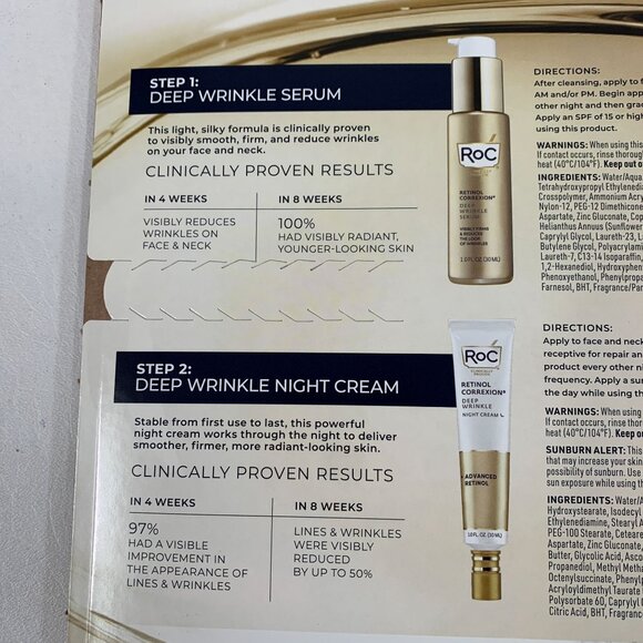 RoC Retinol Correxion Deep Wrinkle Serum & Night Cream Set - Picture 7 of 8